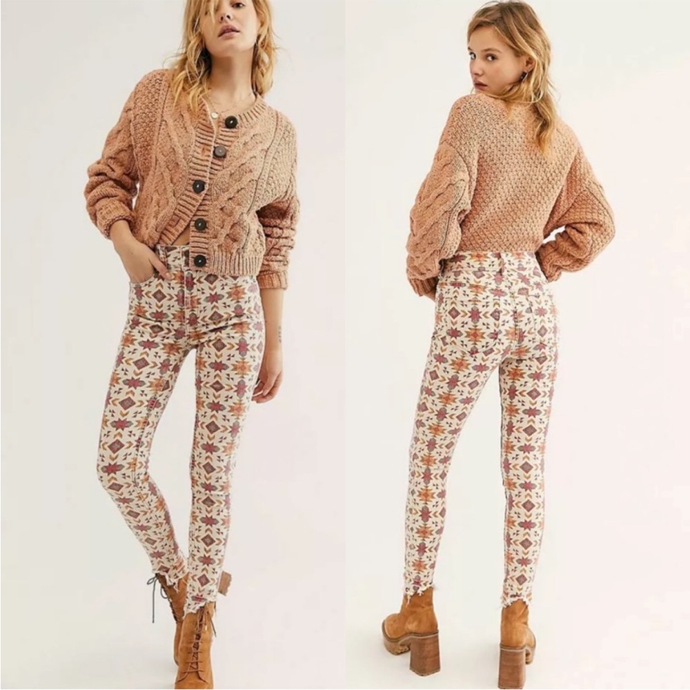 We The Free Geometric Patterned Pants - image 1